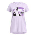 Girls' Under Armour Youth Tech Block Logo T-Shirt - 535 SALT