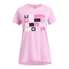 Girls' Under Armour Youth Tech Block Logo T-Shirt - 638 - STELLAR PINK