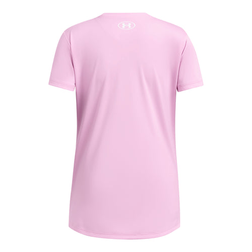 Girls' Under Armour Youth Tech Block Logo T-Shirt - 638 - STELLAR PINK