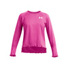 Girls' Under Armour Youth Tech Long Sleeve - 652 PINK