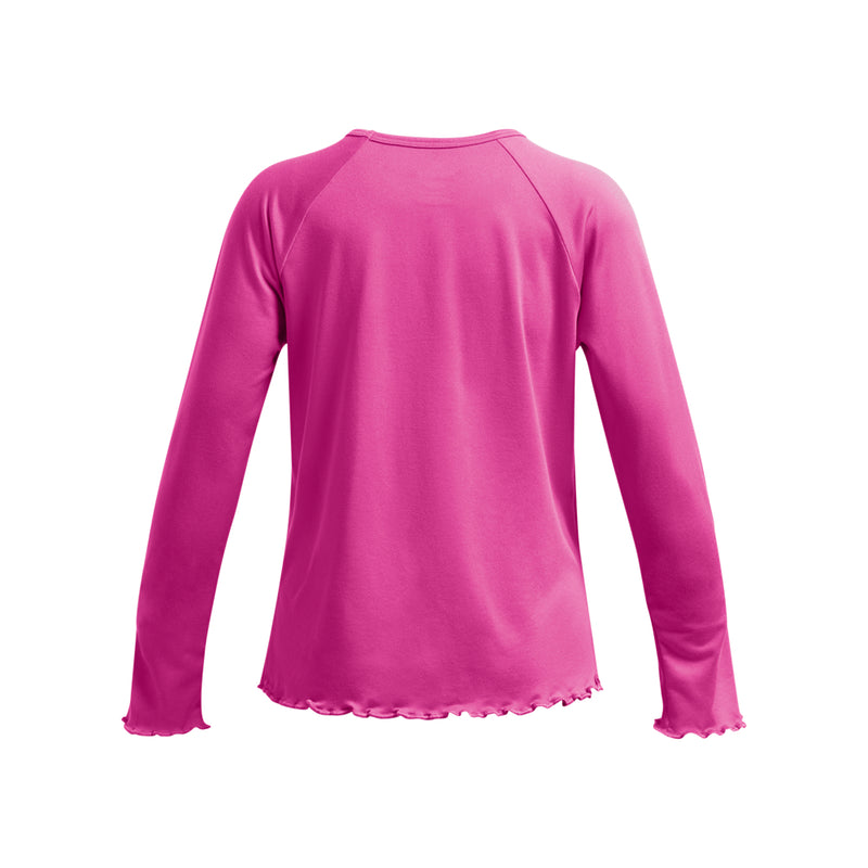 Girls' Under Armour Youth Tech Long Sleeve - 652 PINK