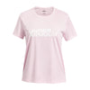 Girls' Under Armour Youth Tech Twist Wordmark T-Shirt - 647 - PRIME PINK