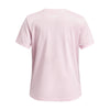 Girls' Under Armour Youth Tech Twist Wordmark T-Shirt - 647 - PRIME PINK