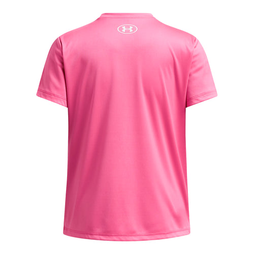 Girls' Under Armour Youth Tech Wordmark T-Shirt - 672 - PRIME PINK