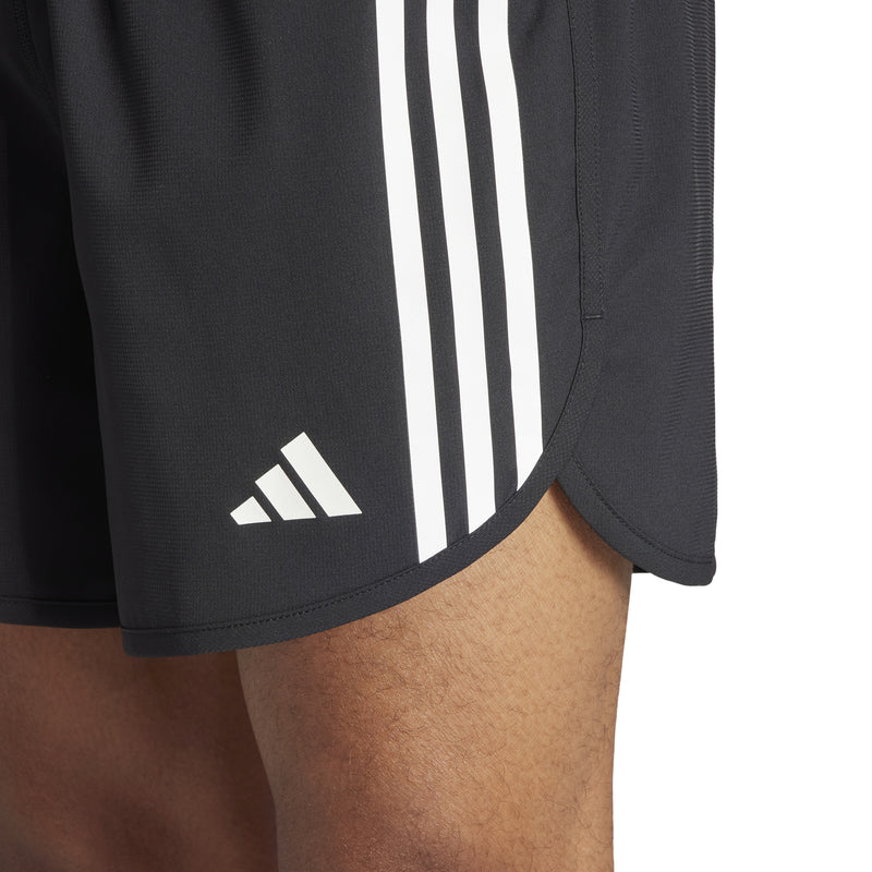 Men's Adidas 7" Own the Run 3 Stripes Short - BLACK