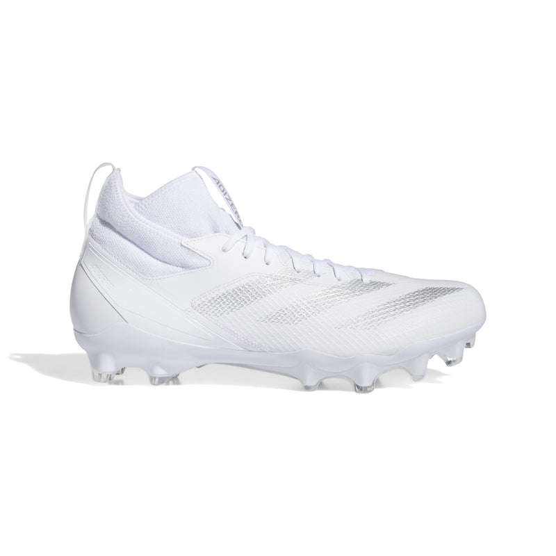 Men's Adidas Adixero Impact Football Cleats - WHITE/SILVER