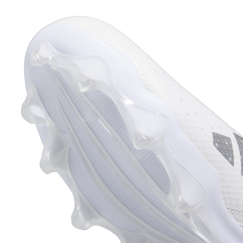 Men's Adidas Adixero Impact Football Cleats - WHITE/SILVER