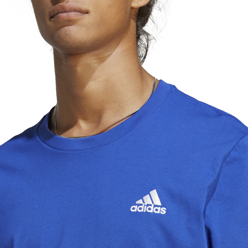 Men's Adidas Embroidered Small Logo T-Shirt - BLUE