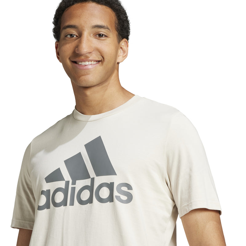 Men's Adidas Essential Big Logo T-Shirt - ALUMINUM