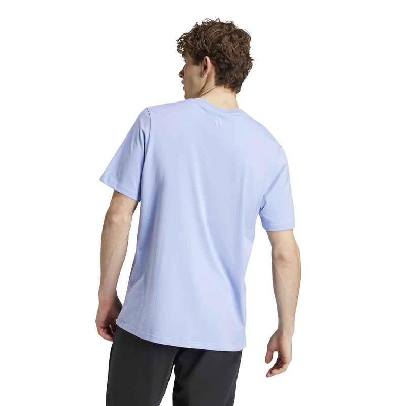 Men's Adidas Essential Big Logo T-Shirt - BLUE