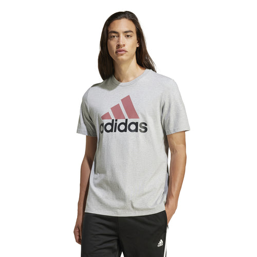 Men's Adidas Essentials Big Logo T-Shirt - GREY