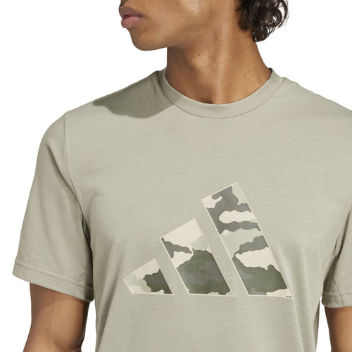 Men's Adidas Essentials Camo Logo T-Shirt - SILPEB