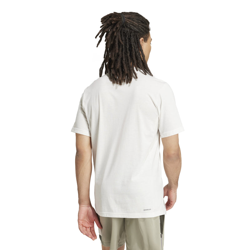 Men's Adidas Essentials Camo Logo T-Shirt - WHITE