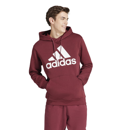 Men's Adidas Essentials Fleece Big Logo Hoodie - RED