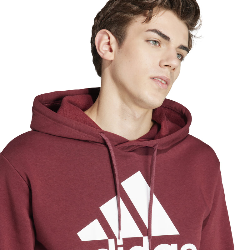 Men's Adidas Essentials Fleece Big Logo Hoodie - RED