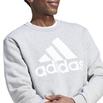 Men's Adidas Essentials Fleece Big Logo Sweatshirt - GREY