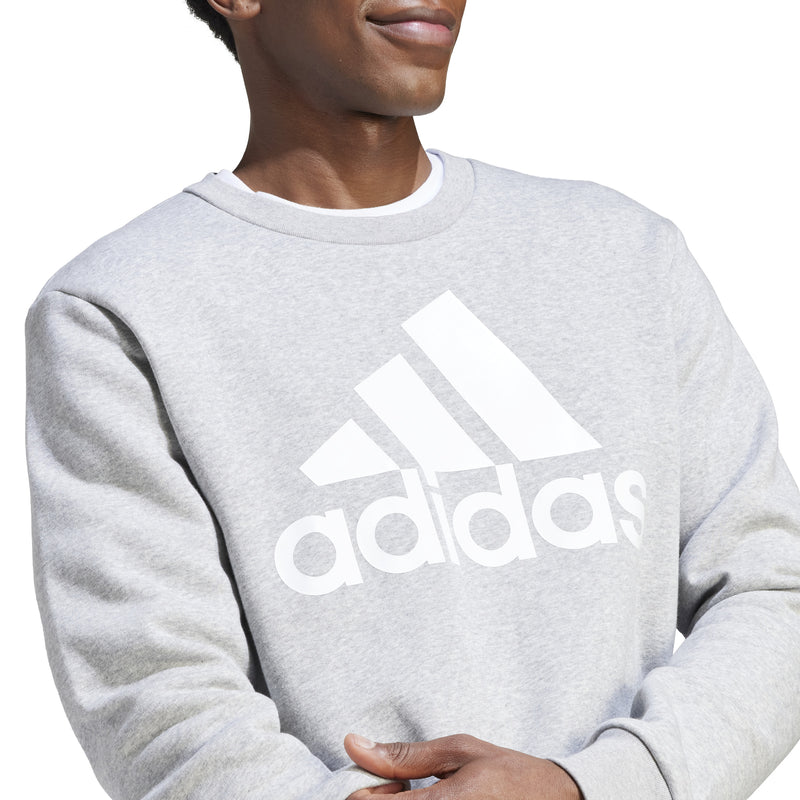 Men's Adidas Essentials Fleece Big Logo Sweatshirt - GREY