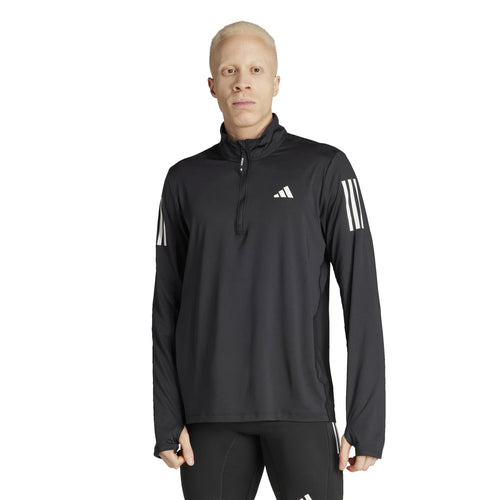 Men's Adidas Own the Run Half-Zip Jacket - BLACK