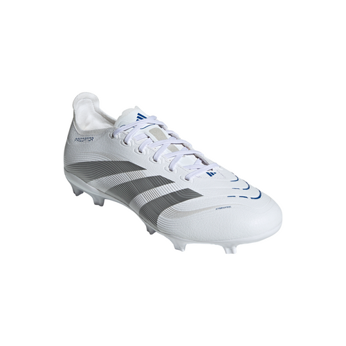 Men's Adidas Predator League Firm Ground Soccer Cleats - WHITE/SILVER