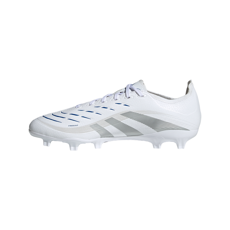 Men's Adidas Predator League Firm Ground Soccer Cleats - WHITE/SILVER