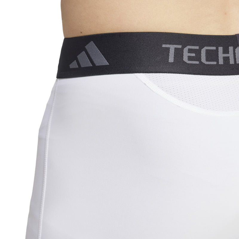 Men's Adidas TechFit Compression Training Shorts - WHITE