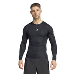 Men's Adidas Techfit Compression Longsleeve - BLACK