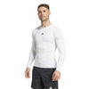 Men's Adidas Techfit Compression Longsleeve - WHITE