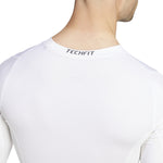 Men's Adidas Techfit Compression Longsleeve - WHITE