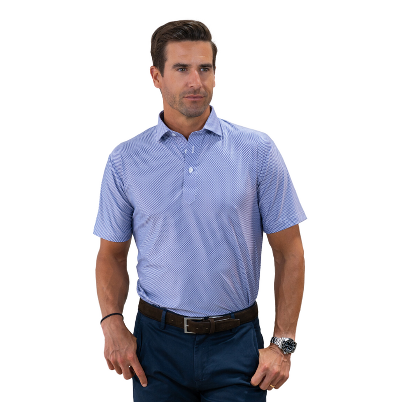 Men's Collar & Co Congressional Navy Featherweight Flex Polo - CONGNAVY