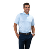 Men's Collar & Co Ocean Key Blue Featherweight Flex Polo - OCNKBLUE