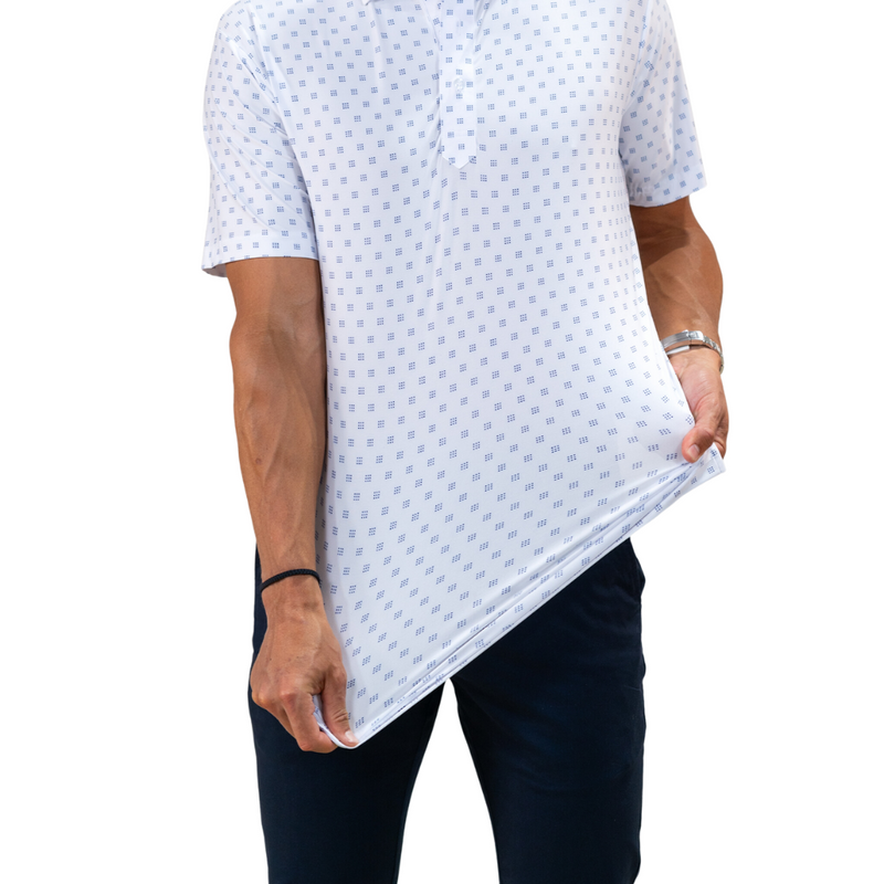 Men's Collar & Co Oracle White Featherweight Flex Polo - ORCLWHT