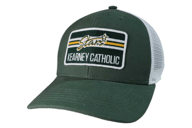 Men's Kearney Catholic Stars Box View Hat - DKGRN/WH