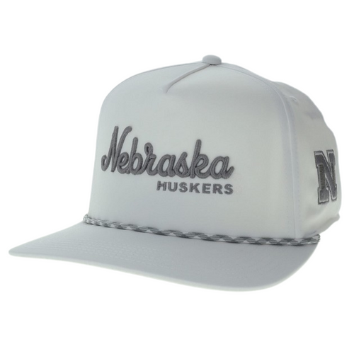 Men's Nebraska Huskers Caddy Rope Hat - WHT/GRYR