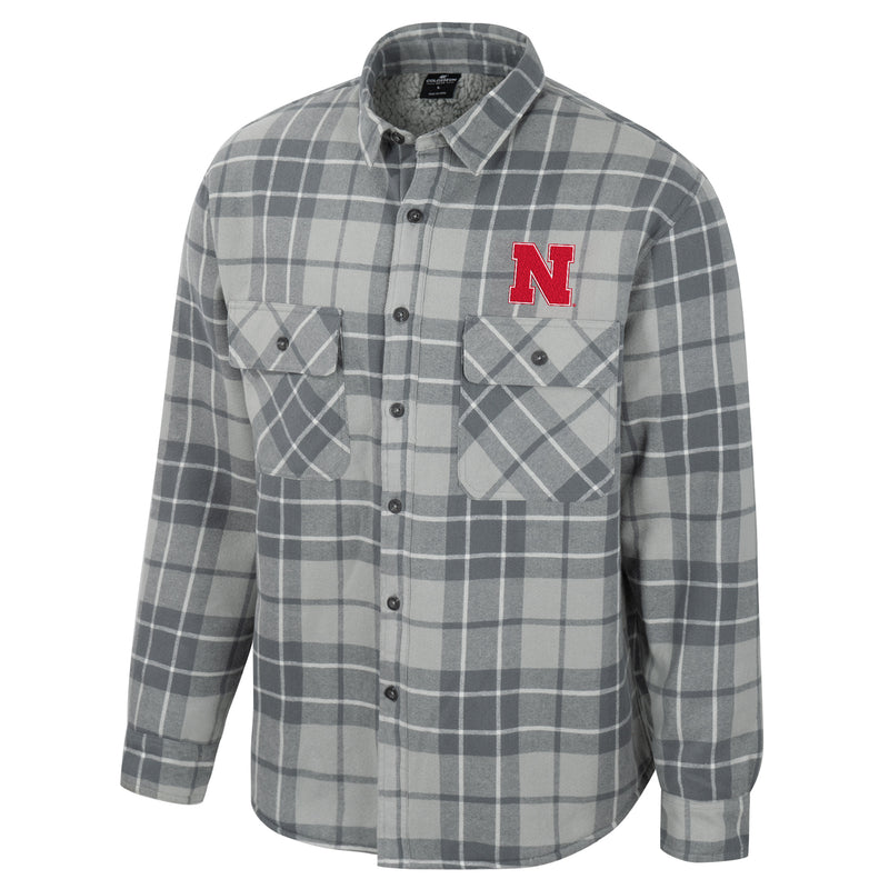 Men's Nebraska Huskers Coal Plaid Jacket - GREY