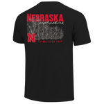 Men's Nebraska Huskers Cornfield T-Shirt - BLACK