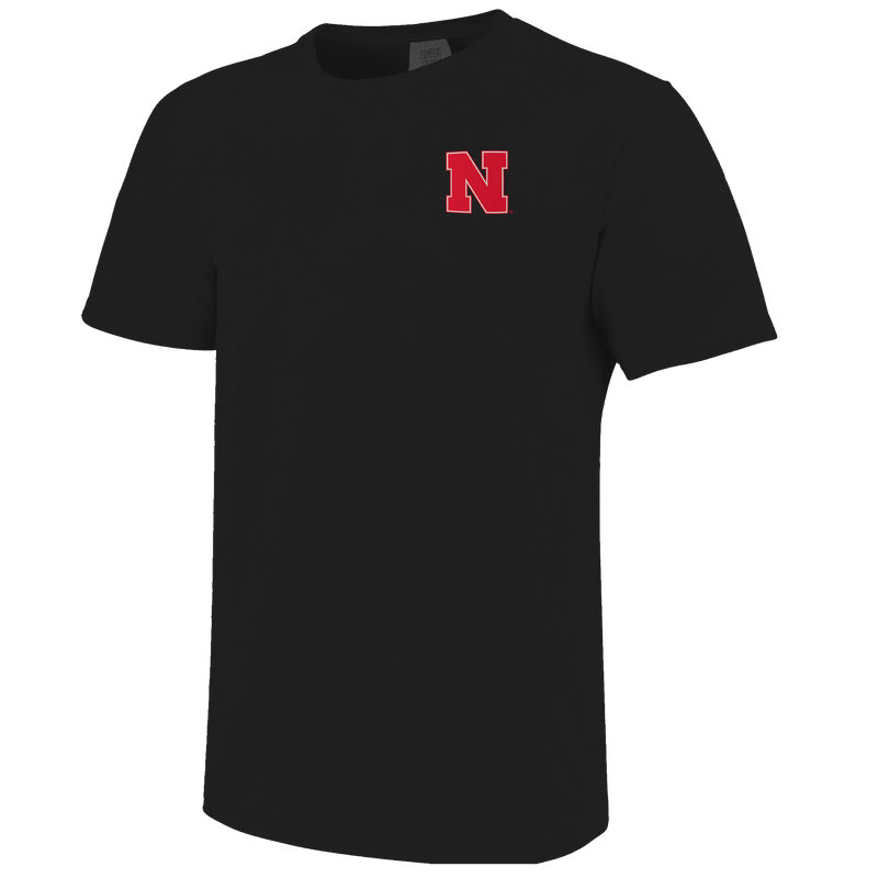 Men's Nebraska Huskers Cornfield T-Shirt - BLACK