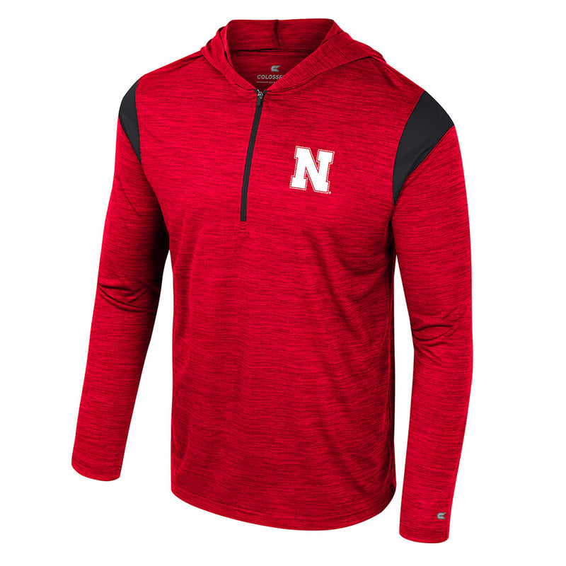 Men's Nebraska Huskers Dozer 1/2 Zip Hoodie - RED