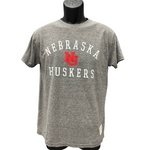 Men's Nebraska Huskers NU Interlocking Triblend T-Shirt - HGR