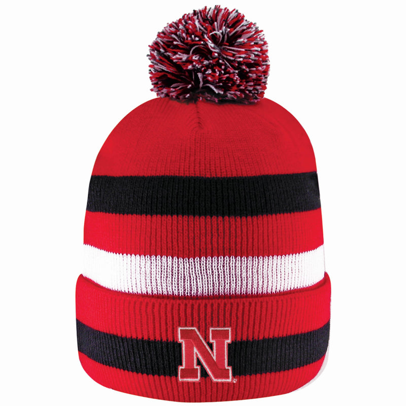 Men's Nebraska Huskers Primetime Nebraska Beanie - RED/BLACK