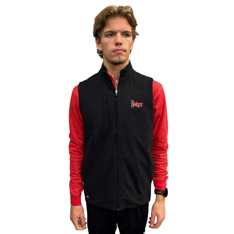 Men's Nebraska Huskers Regard Vest - 010 - BLACK