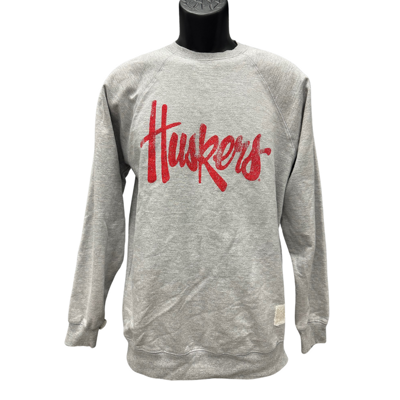 Men's Nebraska Huskers Script Huskers Sweatshirt - HGR