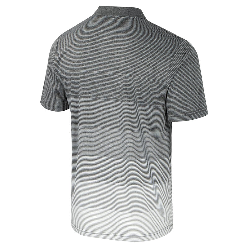 Men's Nebraska Huskers Striped Polo - GREY