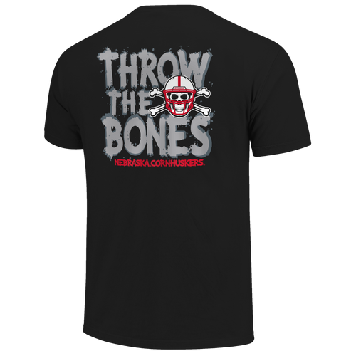 Men's Nebraska Huskers Throw The Bones T-Shirt - BLACK