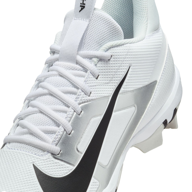 Men's Nike Alpha Menace 4 Shark Football Cleats - 100 - WHITE/BLACK