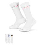 Men's Nike Everday Plus Cushion Crew Socks 3-Pack - 902 - WHITE