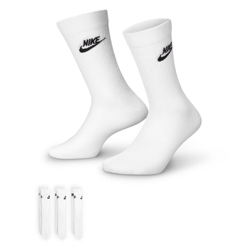 Men's Nike Everyday Essential Crew Socks 3-Pack - 100 - WHITE