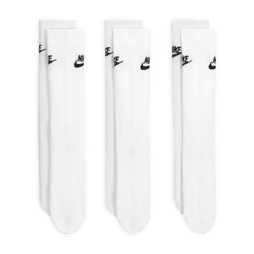 Men's Nike Everyday Essential Crew Socks 3-Pack - 100 - WHITE