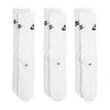 Men's Nike Everyday Essential Crew Socks 3-Pack - 100 - WHITE