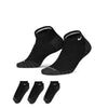 Men's Nike Max Cushioned No-Show Socks 3-Pack - 010 - BLACK