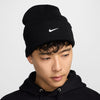 Men's Nike Peak Swoosh Beanie - 010 - BLACK